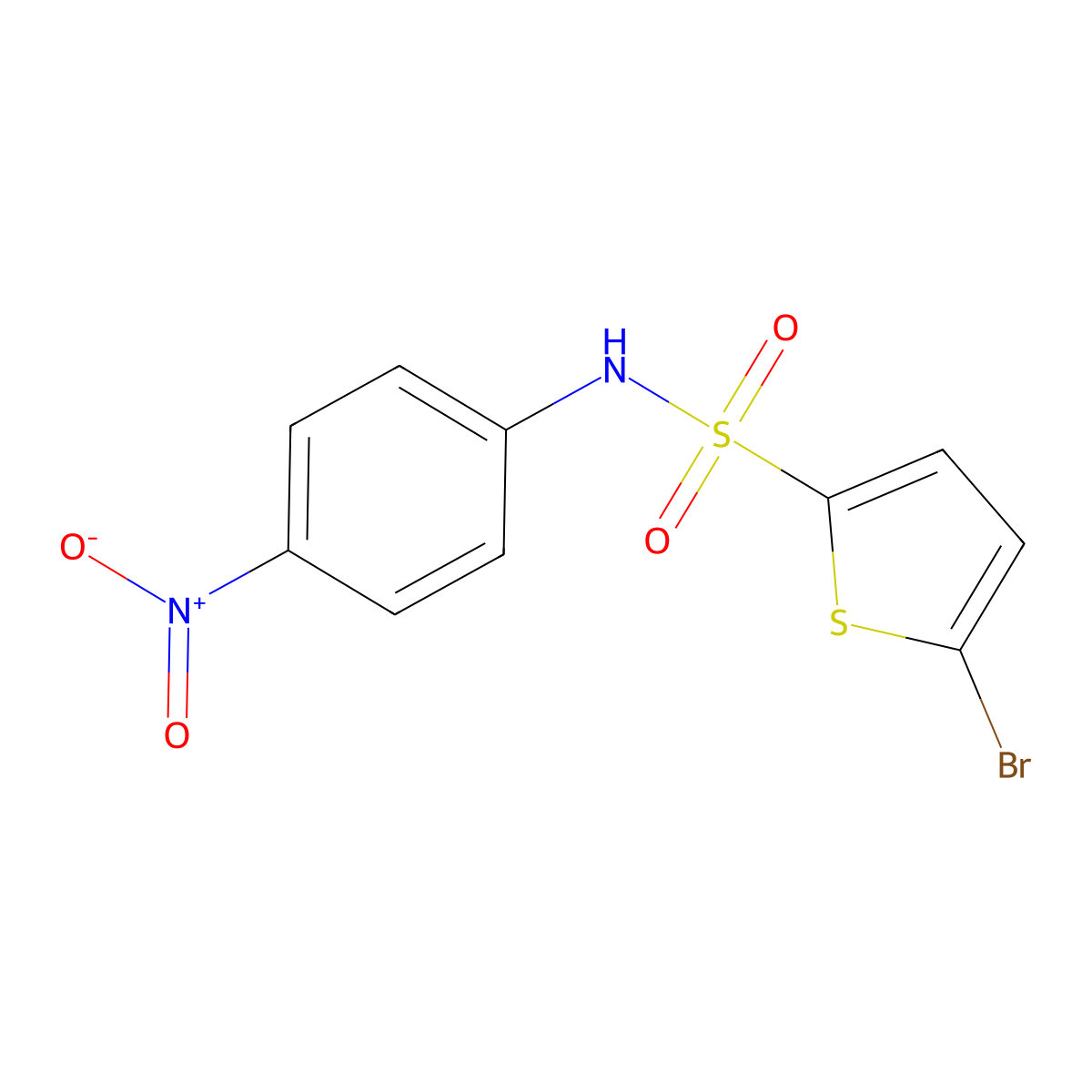 5-bromo-N-(4-nitrophenyl)thiophene-2-sulfonamide molecular structure, CAS 693806-53-0
