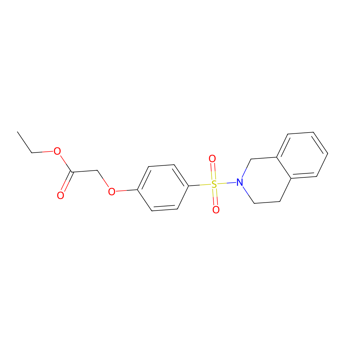 ethyl [4-(3,4-dihydro-2(1H)-isoquinolinylsulfonyl)phenoxy]acetate molecular structure, CAS 693806-83-6