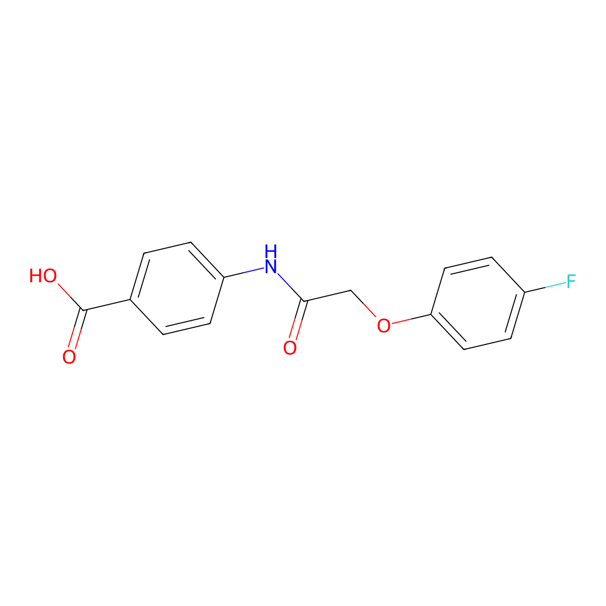4-{[(4-Fluorophenoxy)acetyl]amino}benzoic acid molecular structure, CAS 693806-91-6