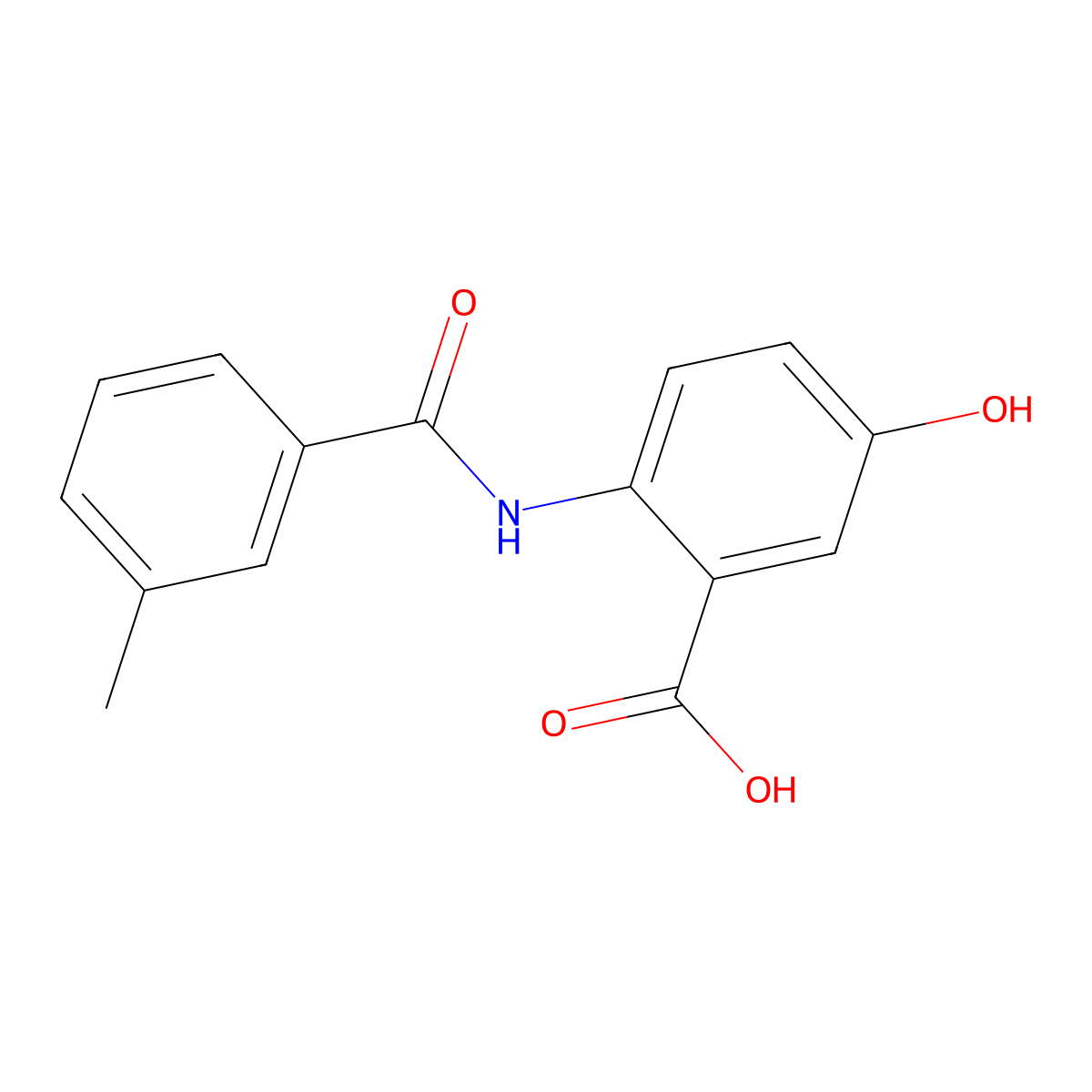 5-Hydroxy-2-[(3-methylbenzoyl)amino]benzoic acid molecular structure, CAS 693806-97-2