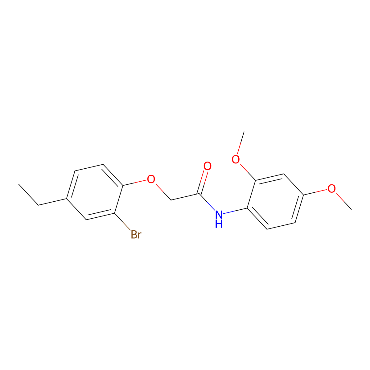 2-(2-bromo-4-ethylphenoxy)-N-(2,4-dimethoxyphenyl)acetamide molecular structure, CAS 693807-20-4