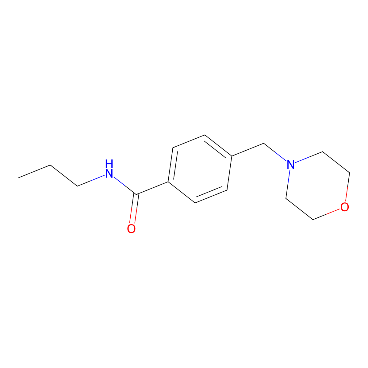 4-(morpholin-4-ylmethyl)-N-propylbenzamide molecular structure, CAS 693807-93-1