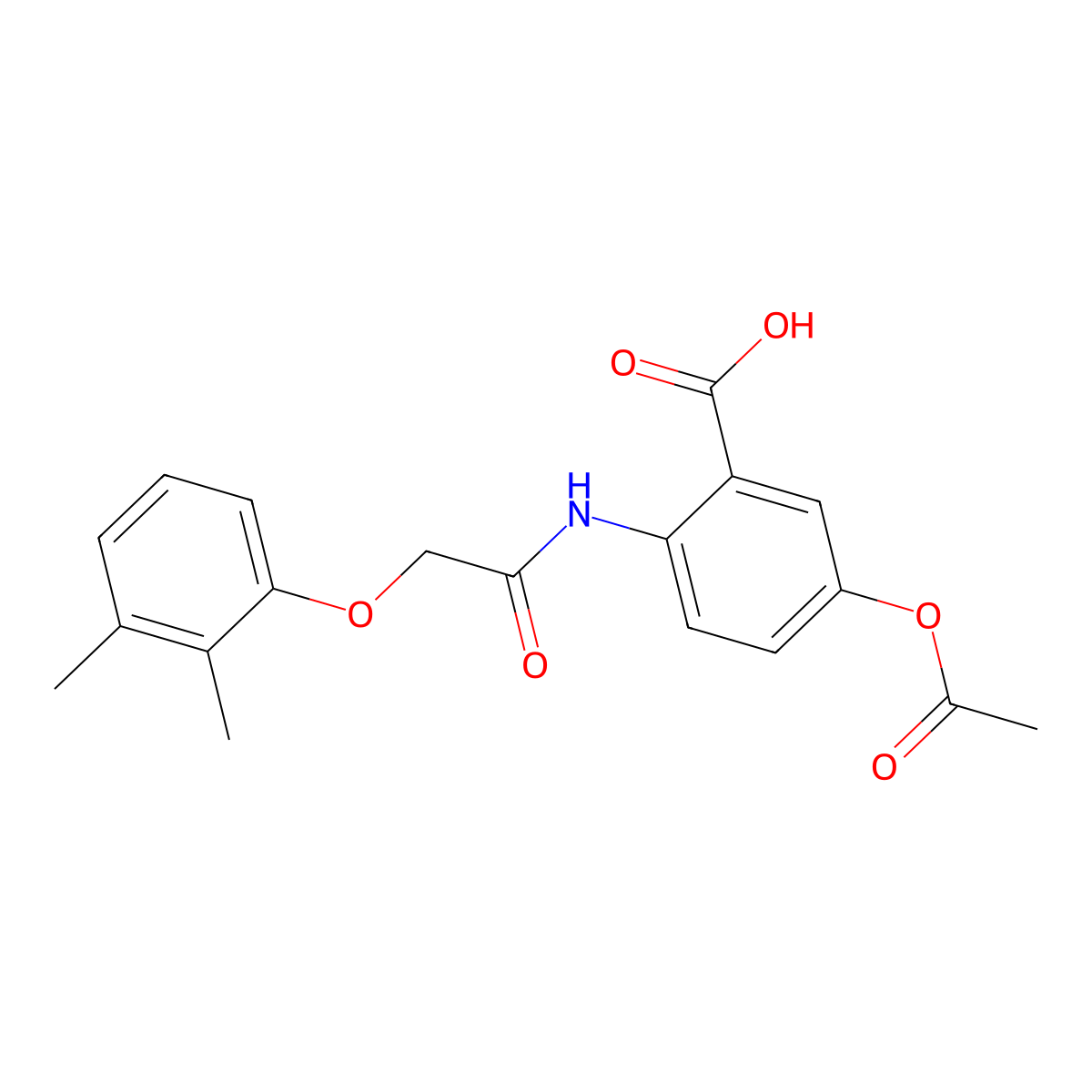 5-(Acetyloxy)-2-{[(2,3-dimethylphenoxy)acetyl]amino}benzoic acid molecular structure, CAS 693808-36-5