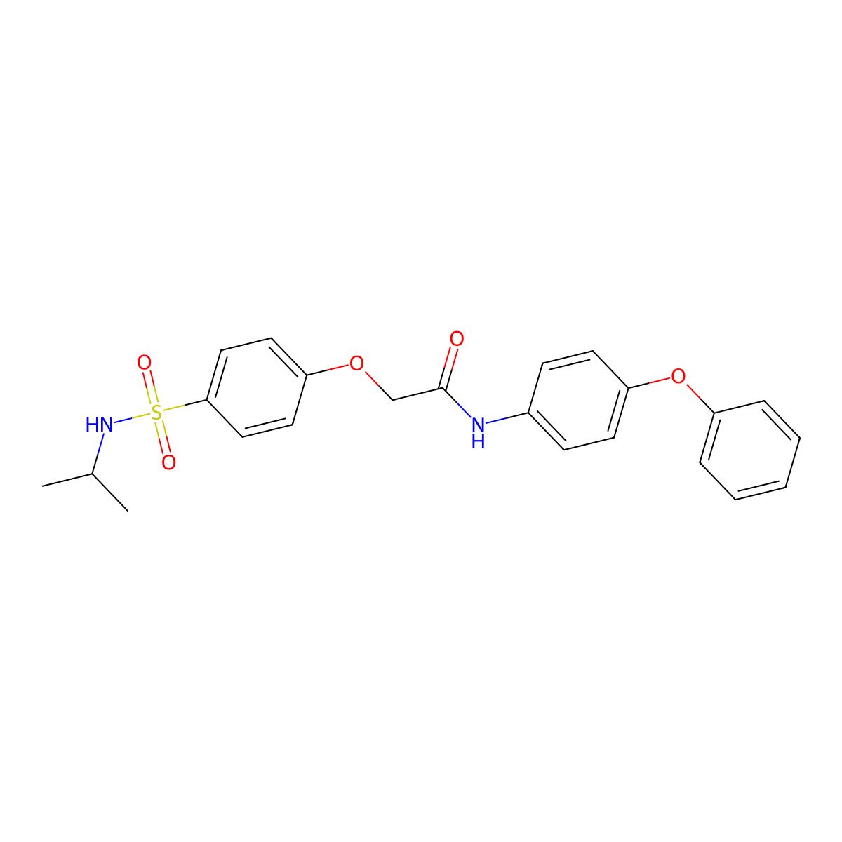 N-(4-phenoxyphenyl)-2-[4-(propan-2-ylsulfamoyl)phenoxy]acetamide molecular structure, CAS 693808-48-9