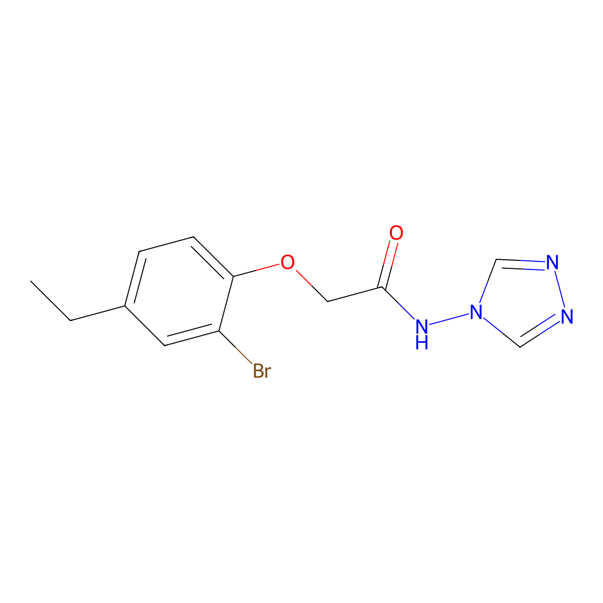 2-(2-bromo-4-ethylphenoxy)-N-(1,2,4-triazol-4-yl)acetamide molecular structure, CAS 693808-78-5