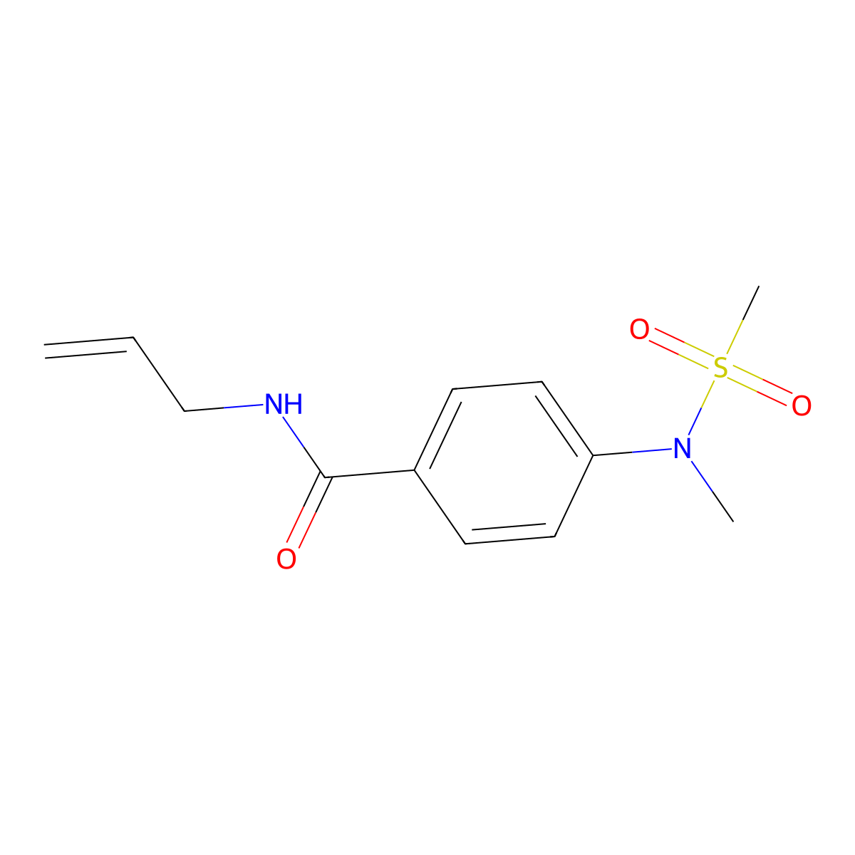 4-[methyl(methylsulfonyl)amino]-N-(prop-2-en-1-yl)benzamide molecular structure, CAS 693809-08-4