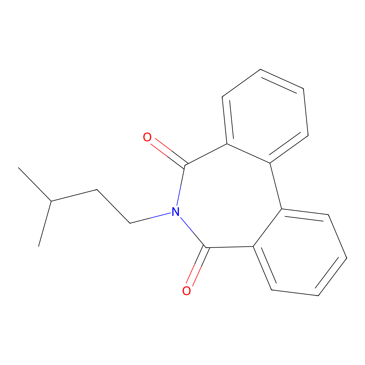 6-(3-Methylbutyl)benzo[d][2]benzazepine-5,7-dione molecular structure, CAS 693809-41-5