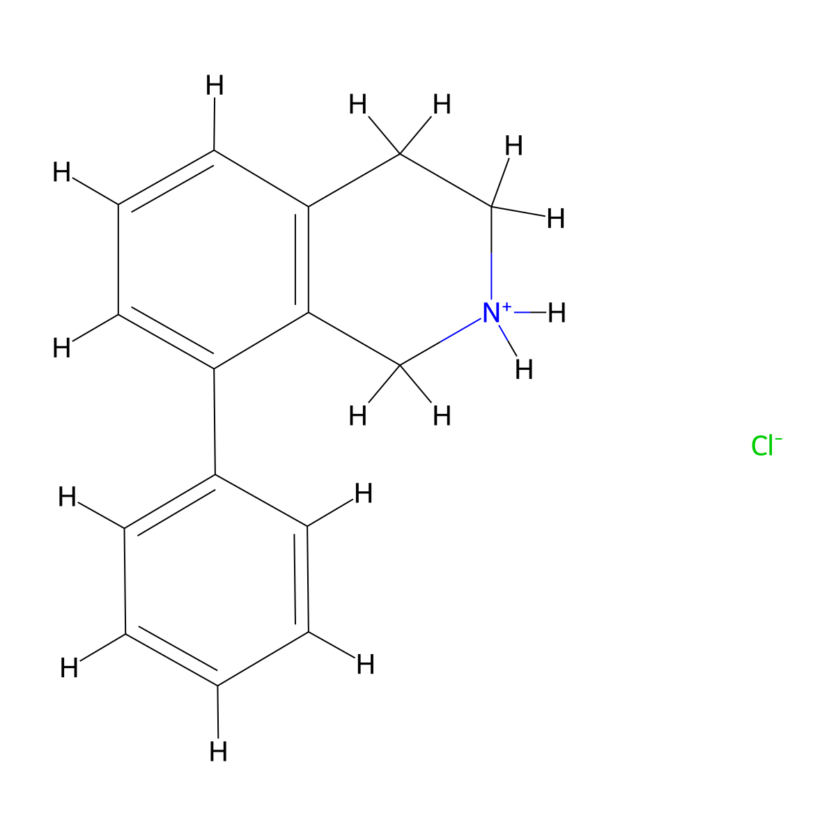 8-Phenyl-1,2,3,4-tetrahydroisoquinoline--hydrogen chloride (1/1) molecular structure, CAS 69381-56-2