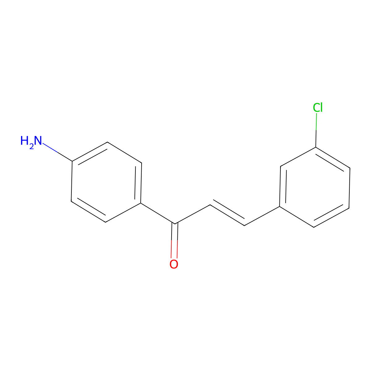 1-(4-Aminophenyl)-3-(3-chlorophenyl)prop-2-en-1-one molecular structure, CAS 693810-36-5