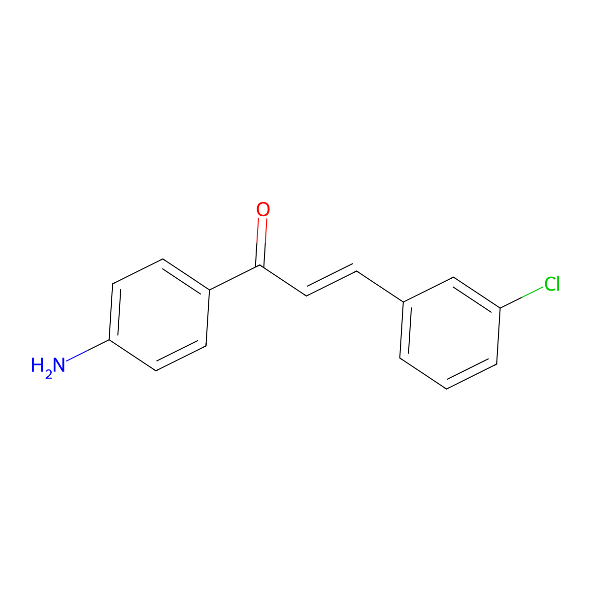 1-(4-Aminophenyl)-3-(3-chlorophenyl)prop-2-en-1-one molecular structure, CAS 693810-36-5