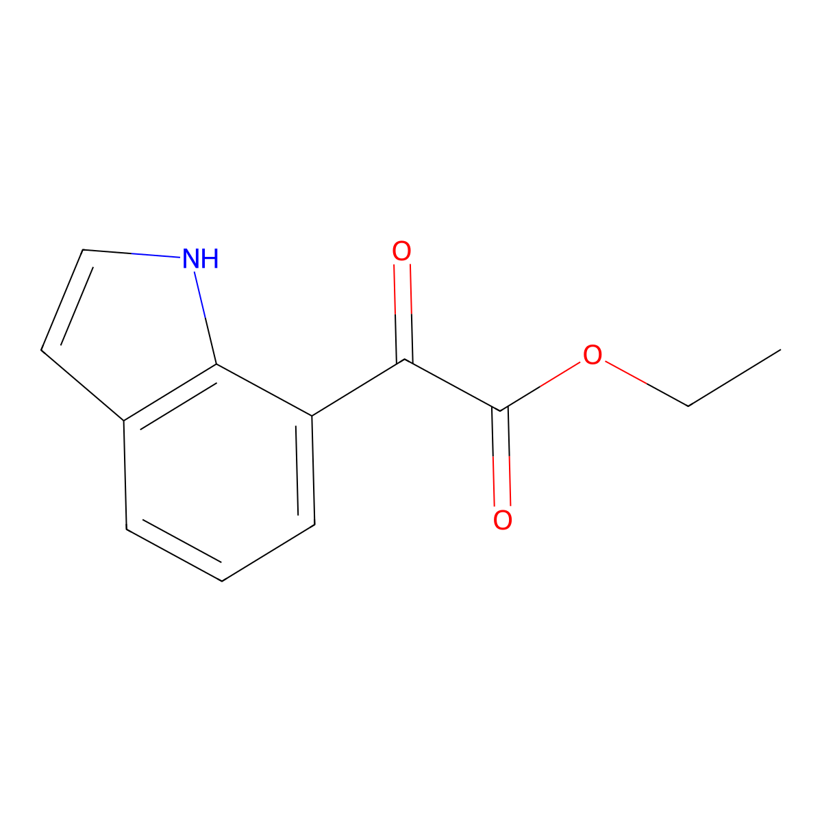 Ethyl 2-(1H-indol-7-yl)-2-oxoacetate molecular structure, CAS 693810-69-4