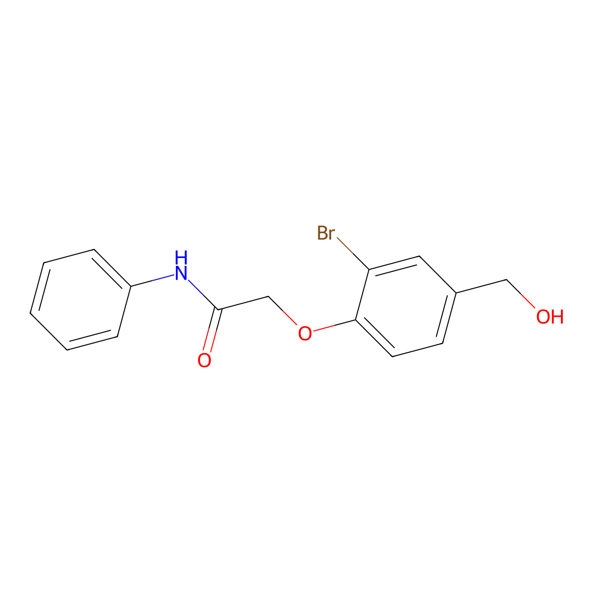 2-[2-bromo-4-(hydroxymethyl)phenoxy]-N-phenylacetamide molecular structure, CAS 693812-22-5