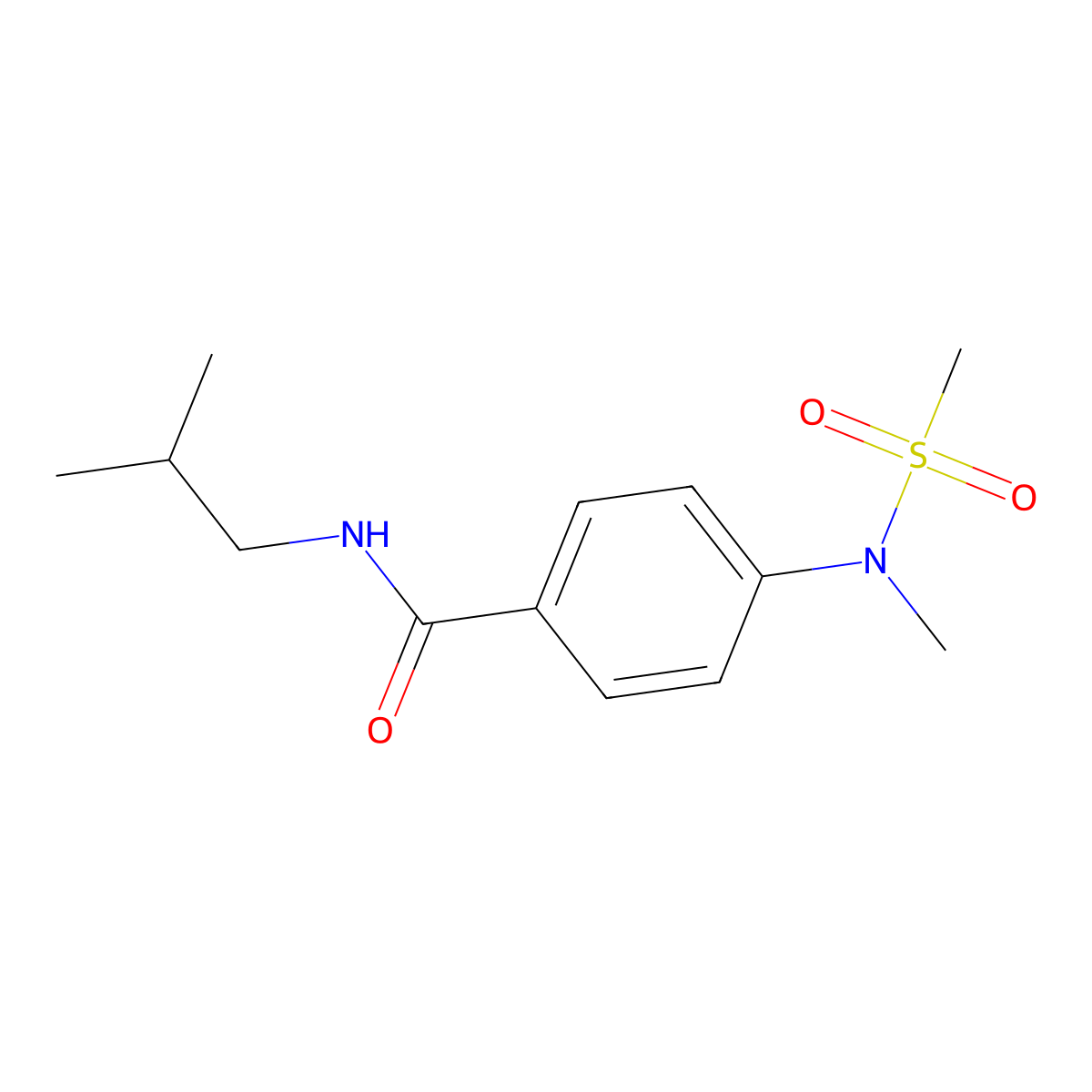 4-[methyl(methylsulfonyl)amino]-N-(2-methylpropyl)benzamide molecular structure, CAS 693812-56-5