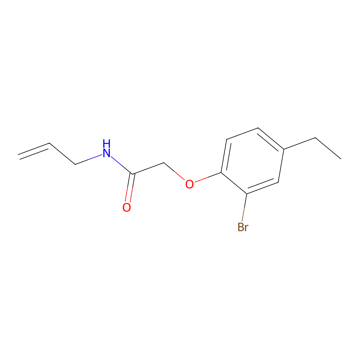 2-(2-bromo-4-ethylphenoxy)-N-prop-2-enylacetamide molecular structure, CAS 693812-68-9