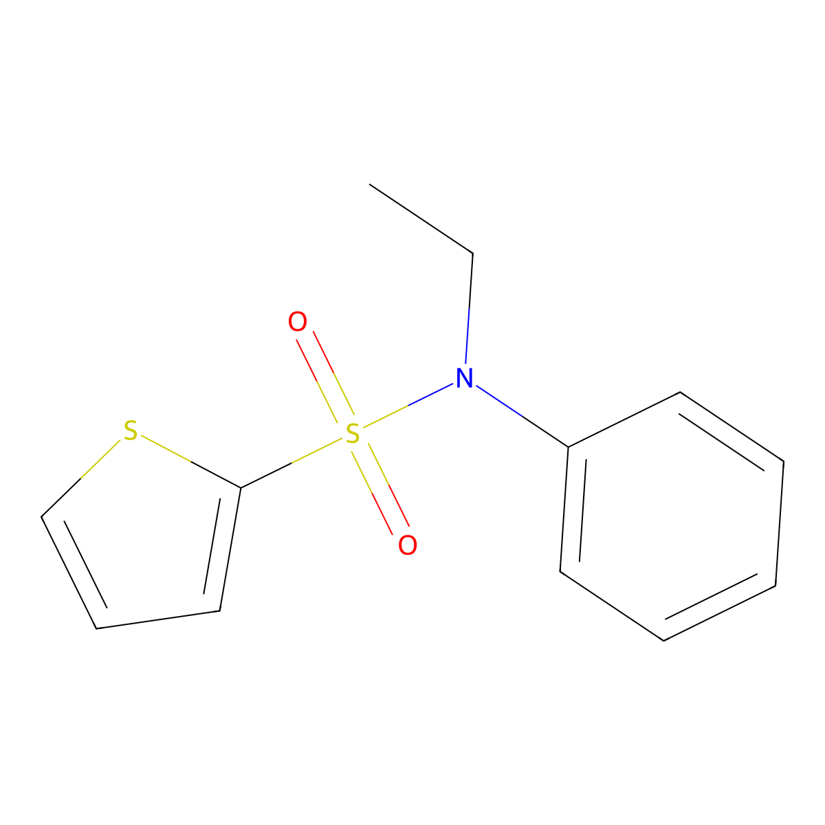 N-ethyl-N-phenylthiophene-2-sulfonamide molecular structure, CAS 693813-61-5