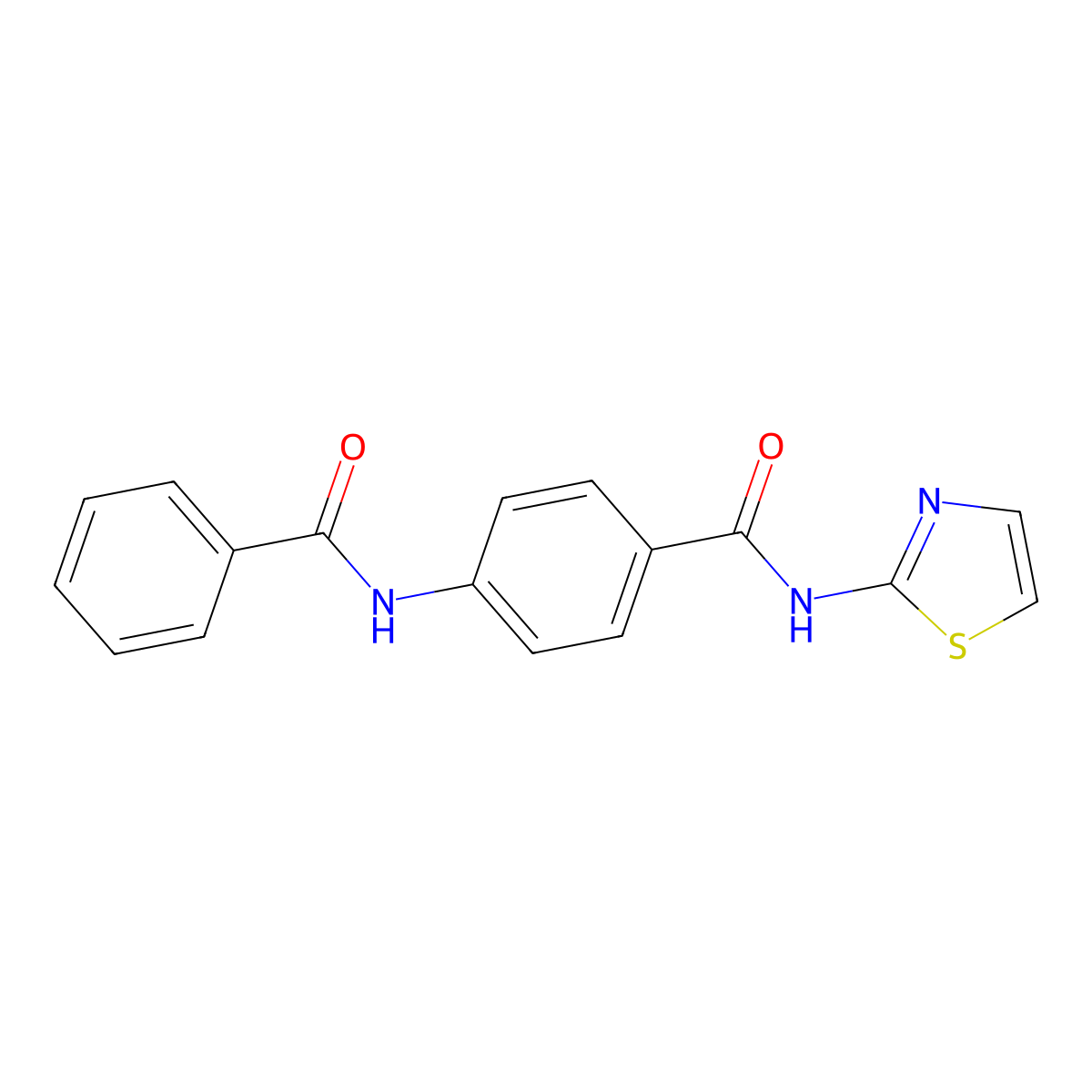 4-Benzoylamino-n-thiazol-2-yl-benzamide molecular structure, CAS 693814-29-8