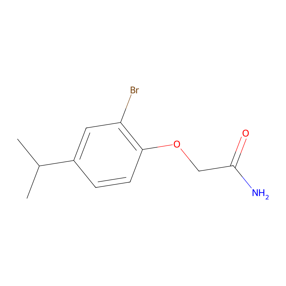 2-(2-Bromo-4-propan-2-ylphenoxy)acetamide molecular structure, CAS 693814-33-4