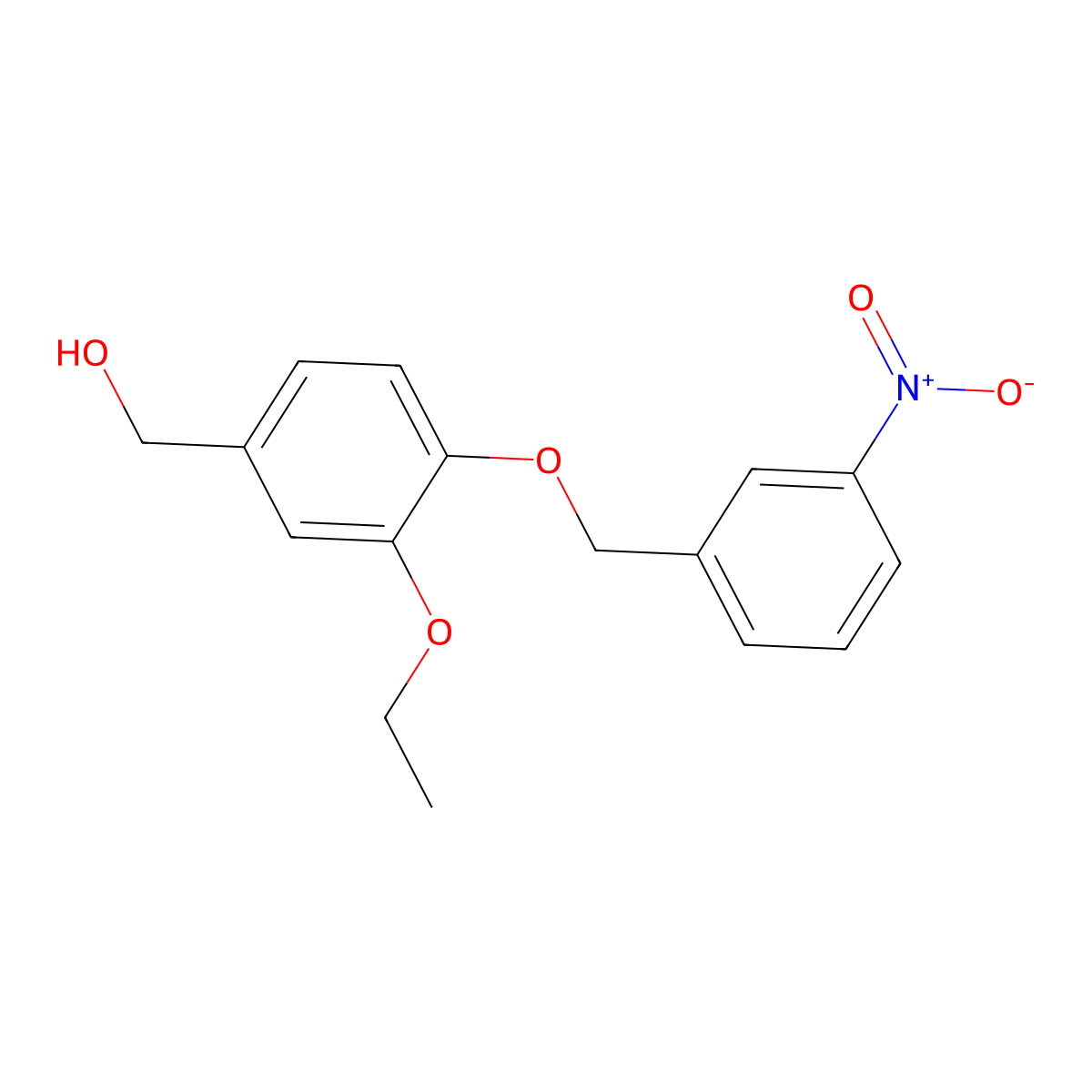 {3-Ethoxy-4-[(3-nitrobenzyl)oxy]phenyl}methanol molecular structure, CAS 693814-42-5