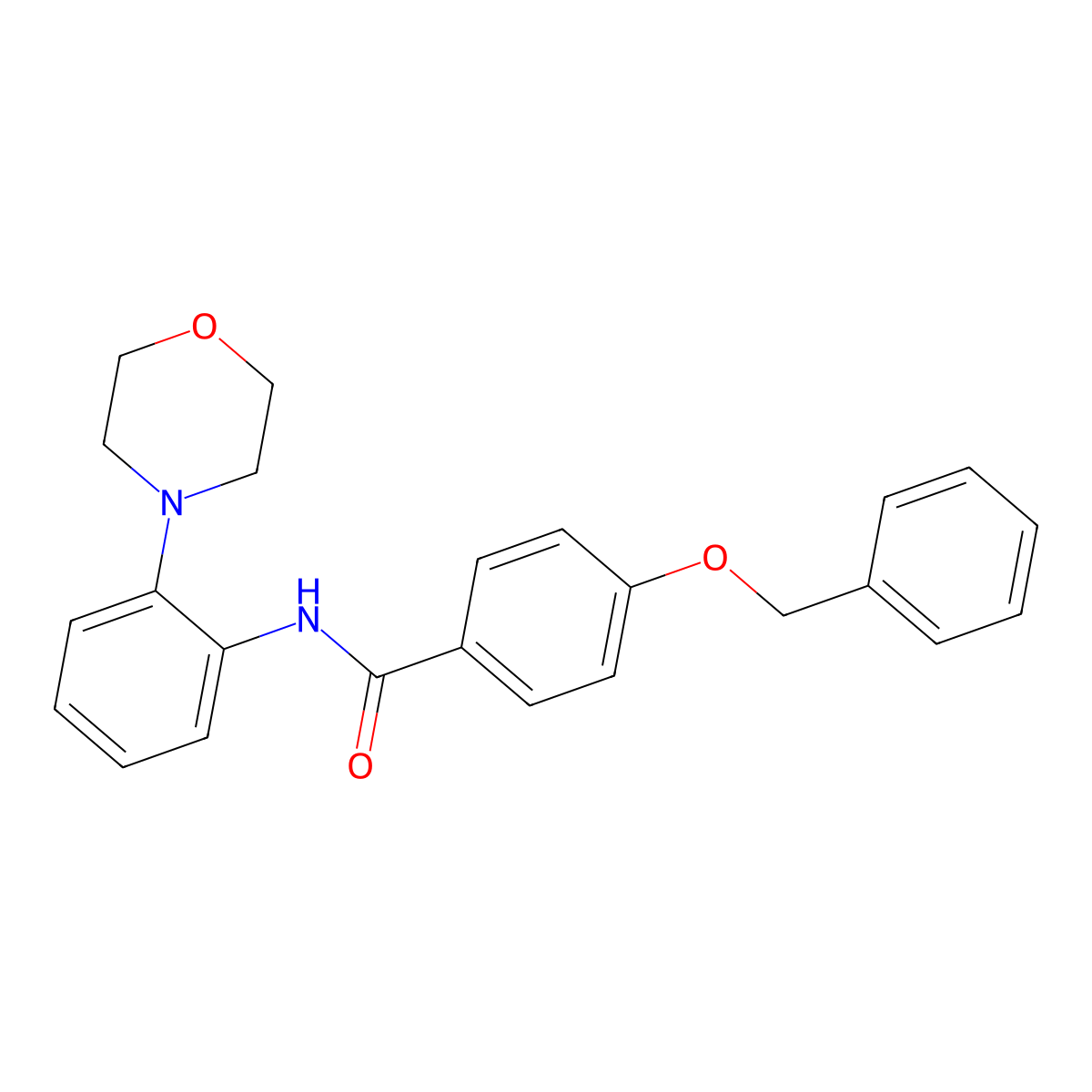N-(2-morpholin-4-ylphenyl)-4-phenylmethoxybenzamide molecular structure, CAS 693815-12-2
