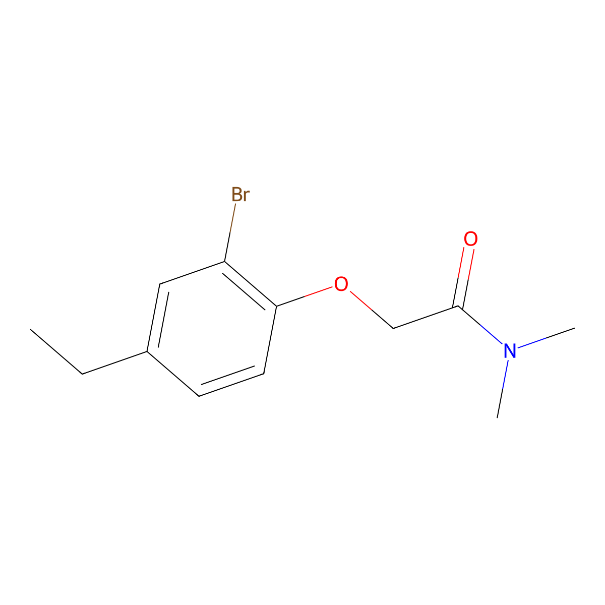 2-(2-bromo-4-ethylphenoxy)-N,N-dimethylacetamide molecular structure, CAS 693815-15-5