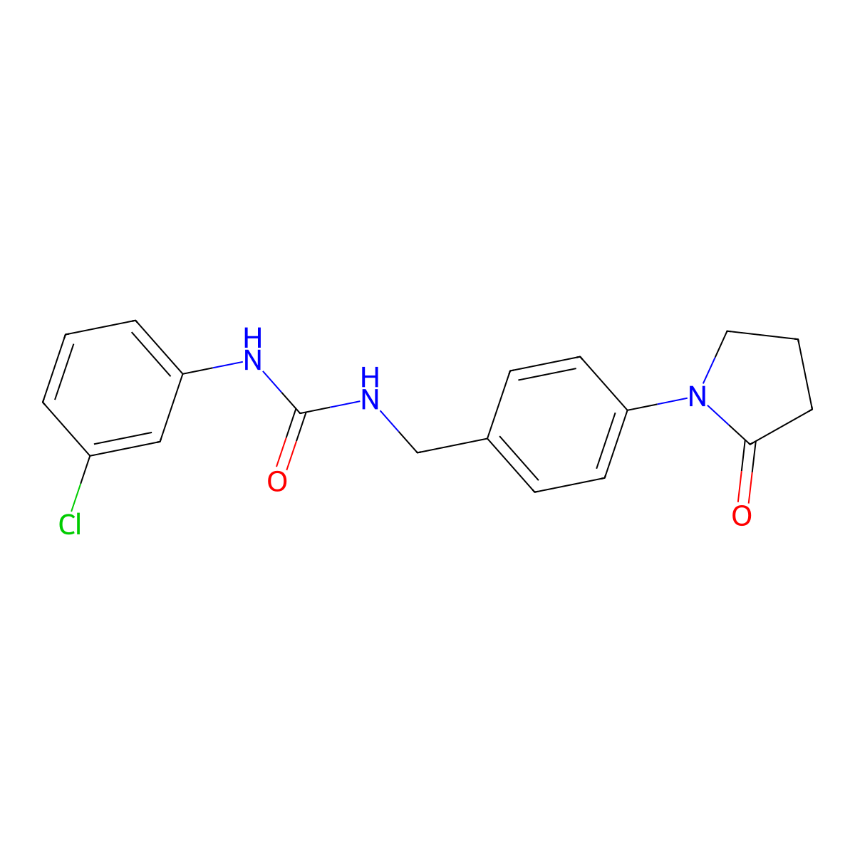 N-(3-chlorophenyl)-N'-[4-(2-oxo-1-pyrrolidinyl)benzyl]urea molecular structure, CAS 693816-02-3
