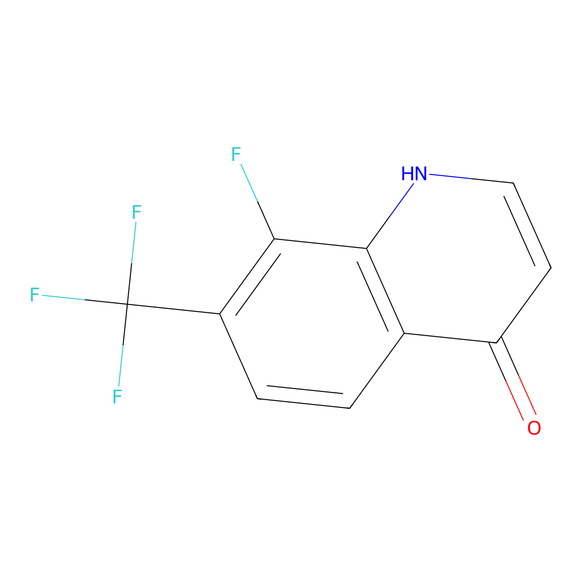 8-Fluoro-7-(trifluoromethyl)quinolin-4-ol molecular structure, CAS 693818-12-1