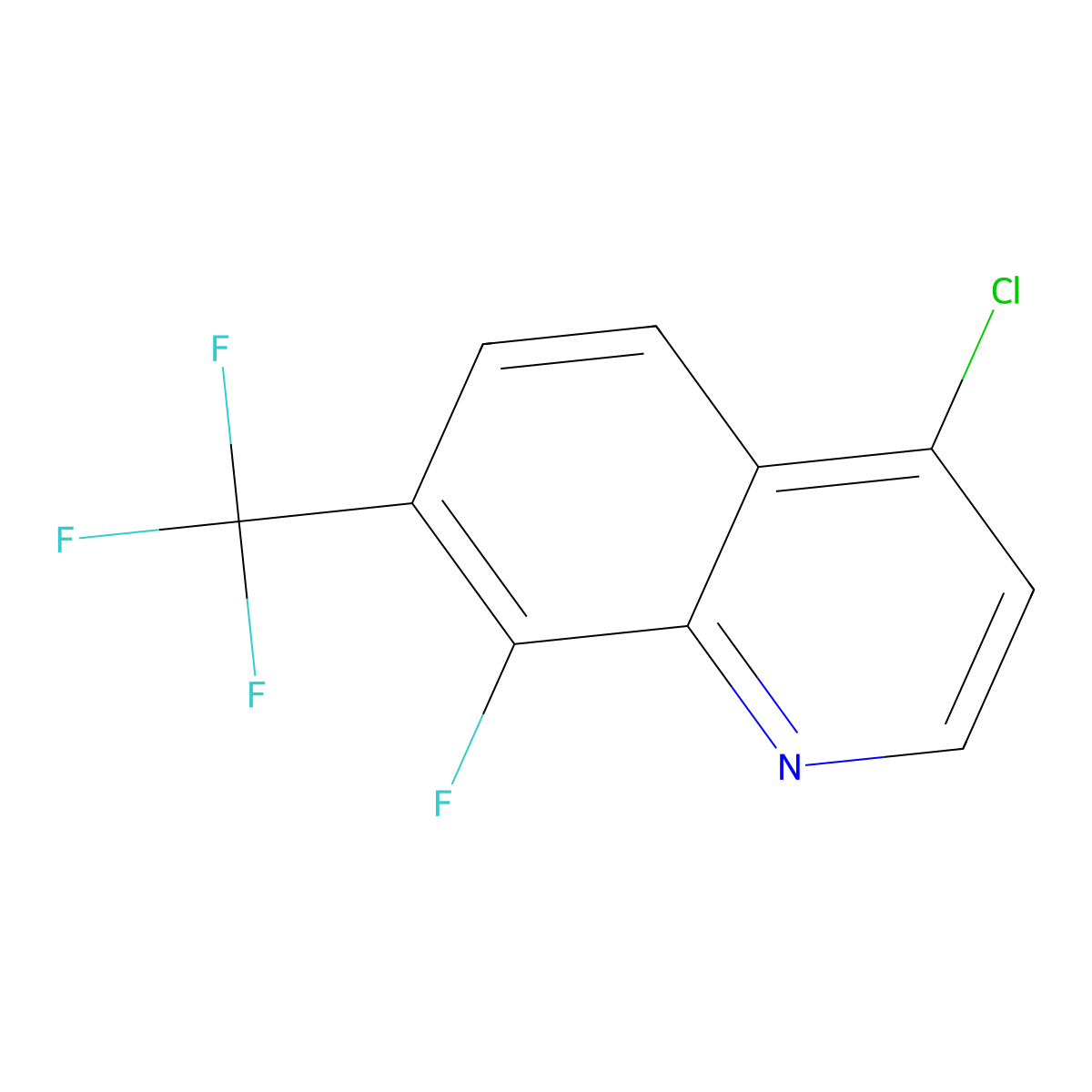 4-Chloro-8-fluoro-7-(trifluoromethyl)quinoline molecular structure, CAS 693818-13-2