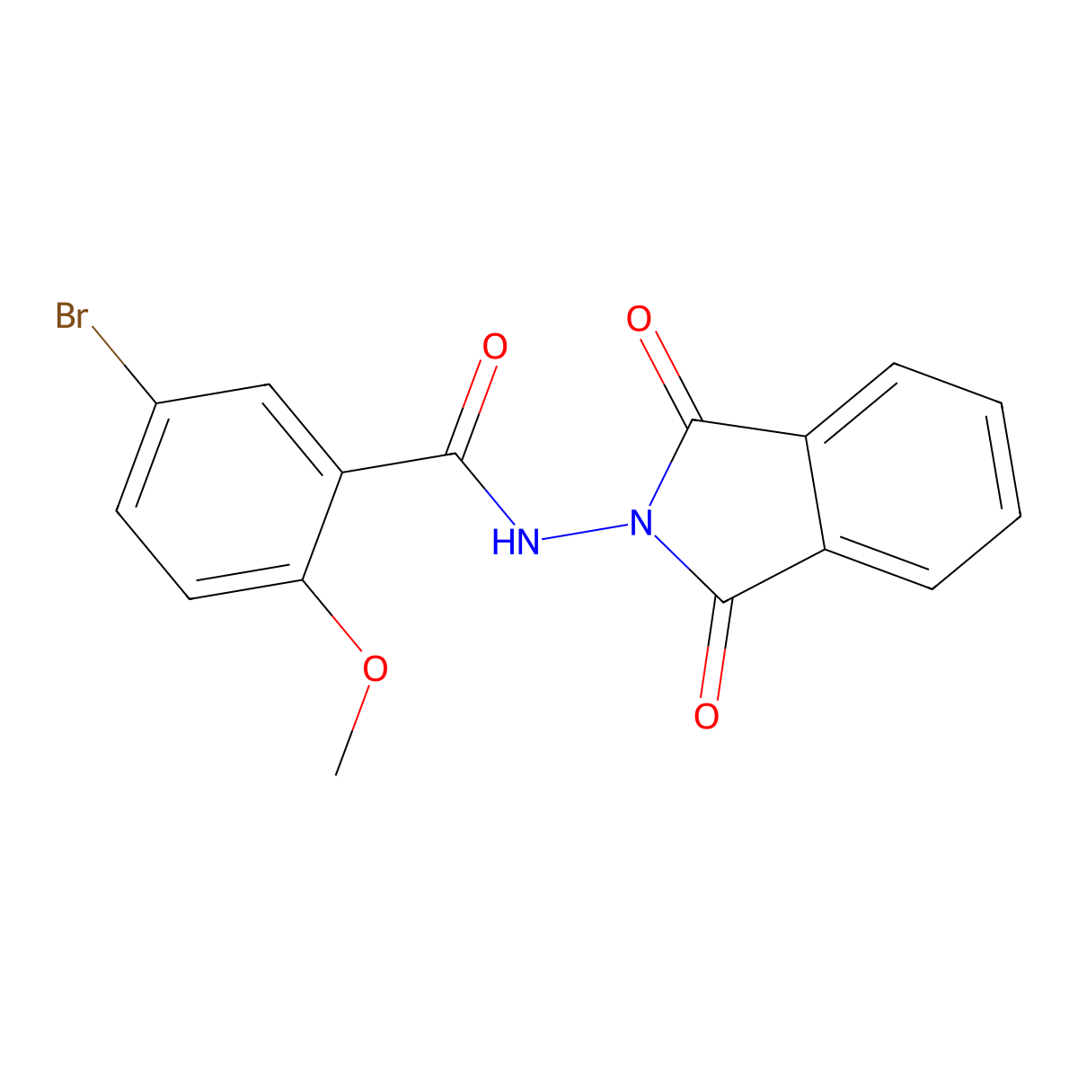 5-bromo-N-(1,3-dioxoisoindol-2-yl)-2-methoxybenzamide molecular structure, CAS 693818-90-5