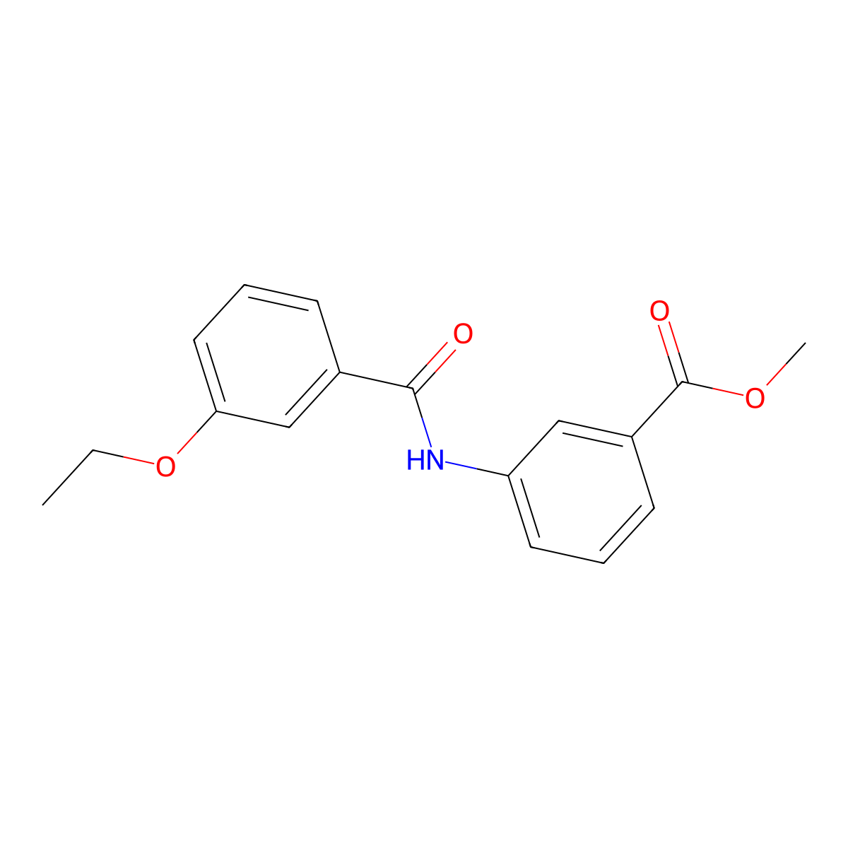 Methyl 3-{[(3-ethoxyphenyl)carbonyl]amino}benzoate molecular structure, CAS 693819-19-1