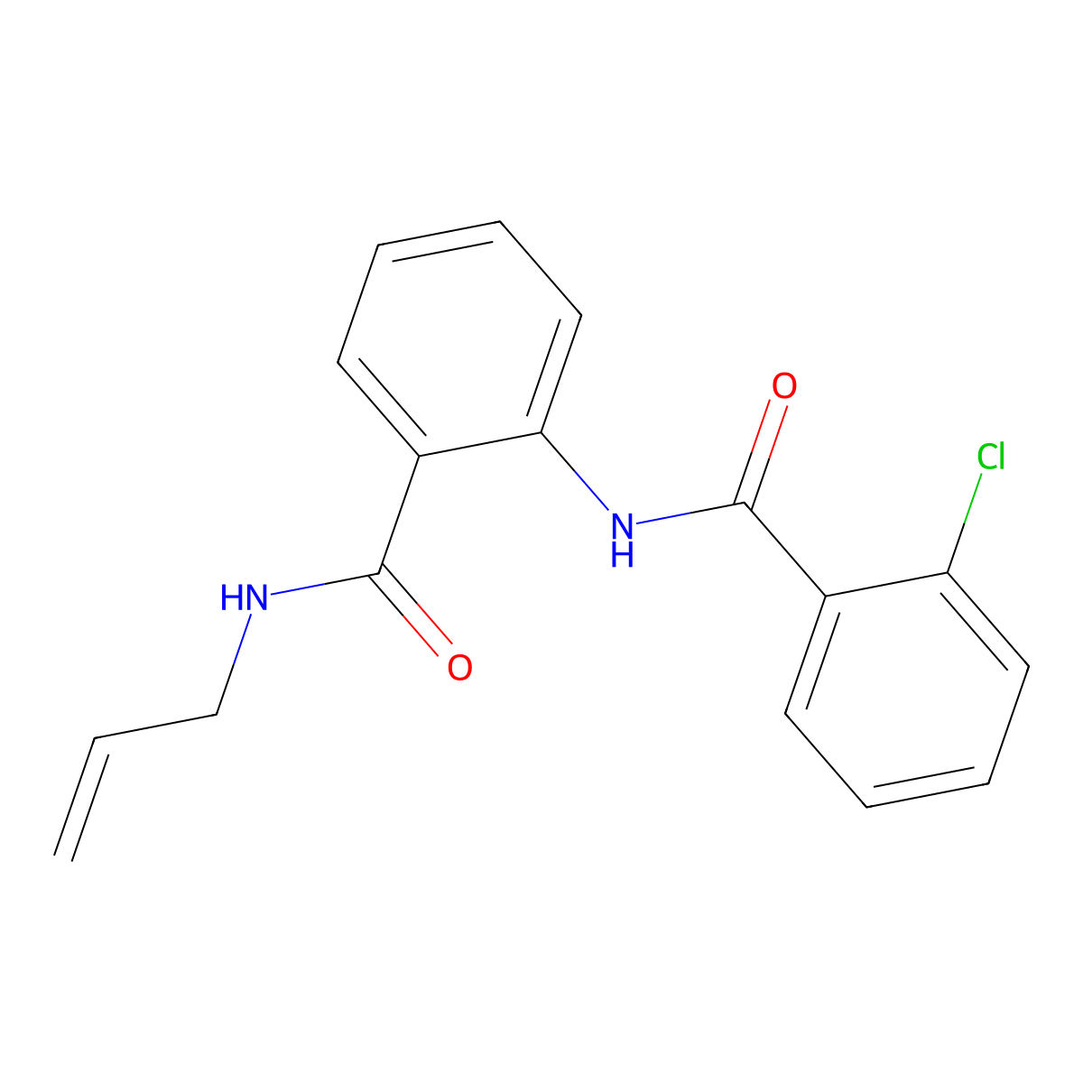 2-[(2-chlorobenzoyl)amino]-N-prop-2-enylbenzamide molecular structure, CAS 693819-20-4