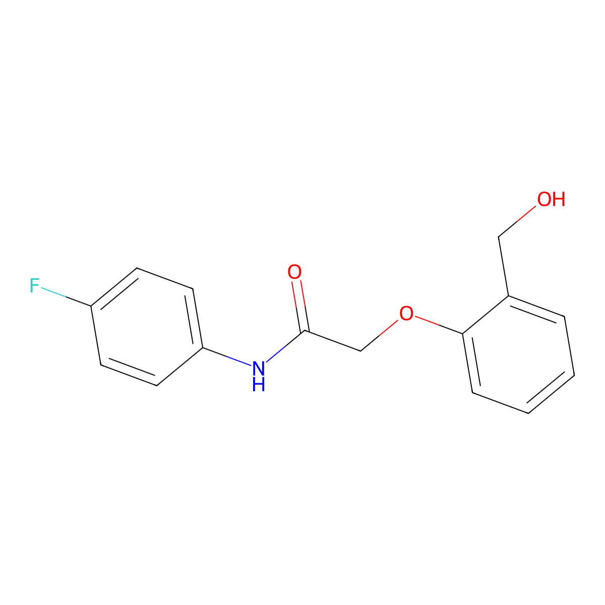N-(4-fluorophenyl)-2-[2-(hydroxymethyl)phenoxy]acetamide molecular structure, CAS 693819-38-4