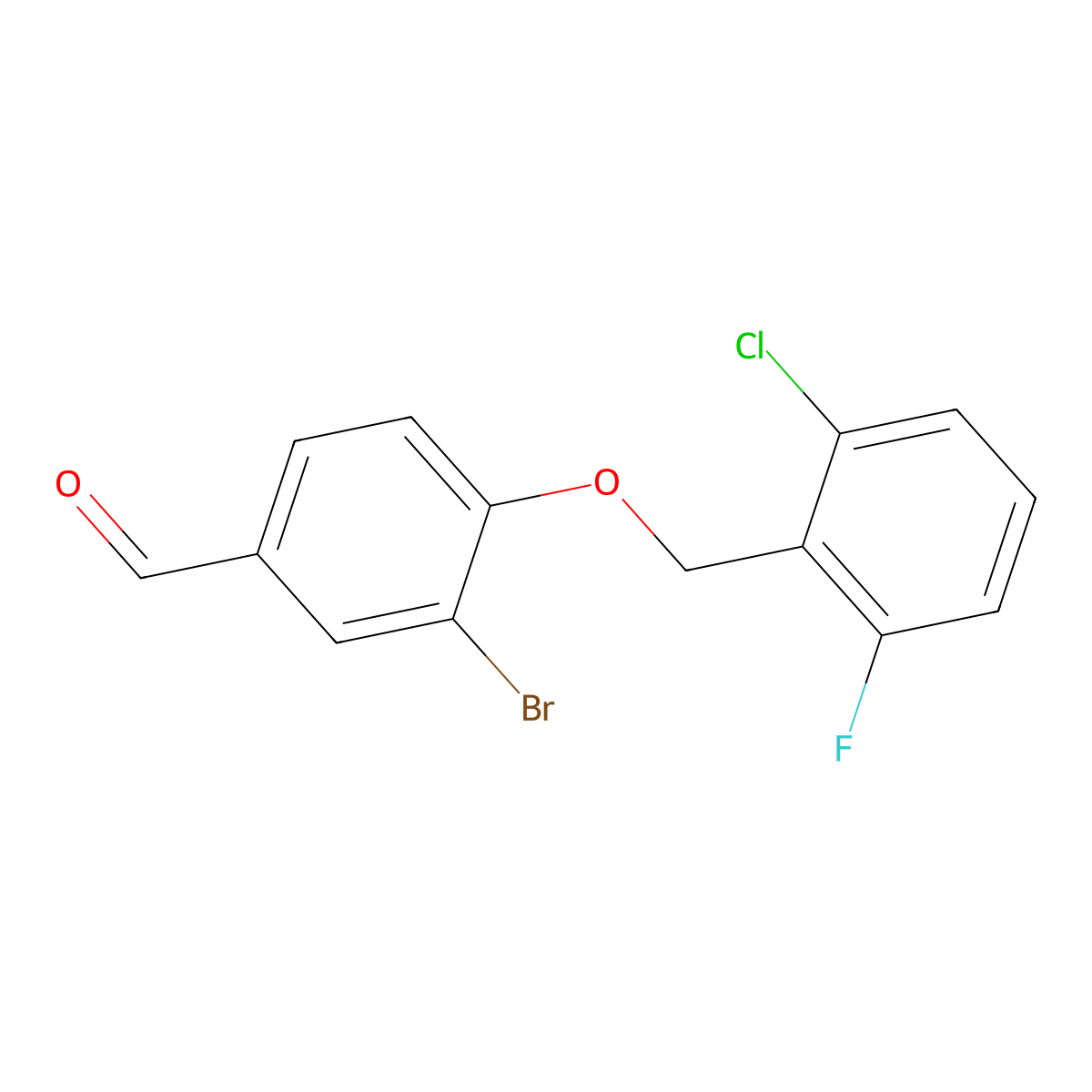 3-Bromo-4-[(2-chloro-6-fluorobenzyl)oxy]benzaldehyde molecular structure, CAS 693819-47-5