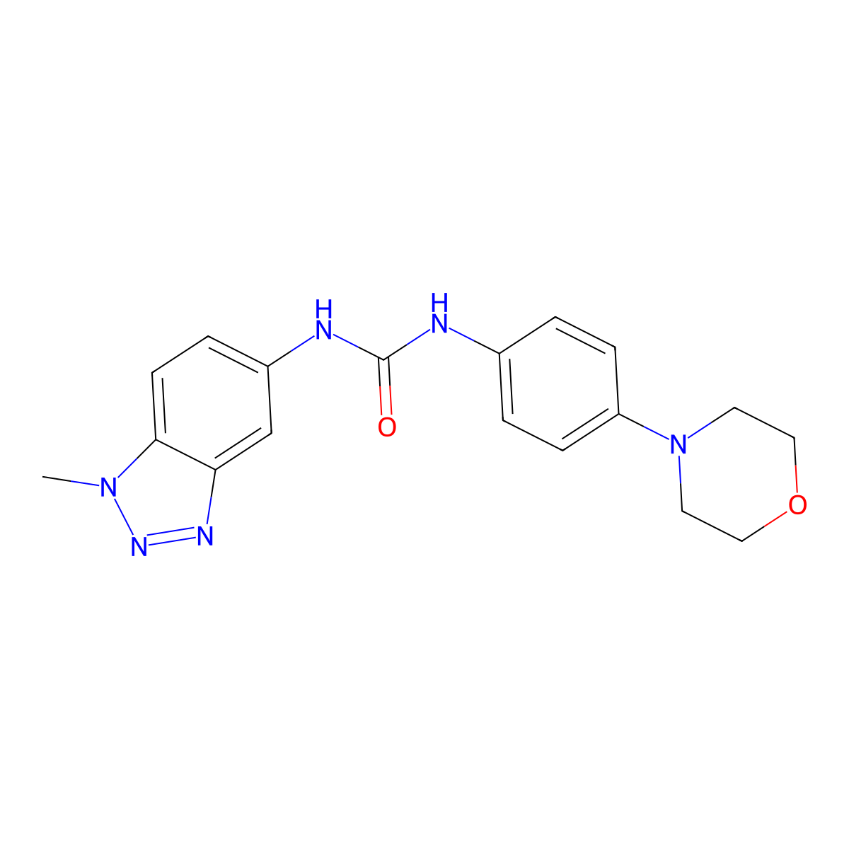 1-(1-Methylbenzotriazol-5-yl)-3-(4-morpholin-4-ylphenyl)urea molecular structure, CAS 693819-62-4