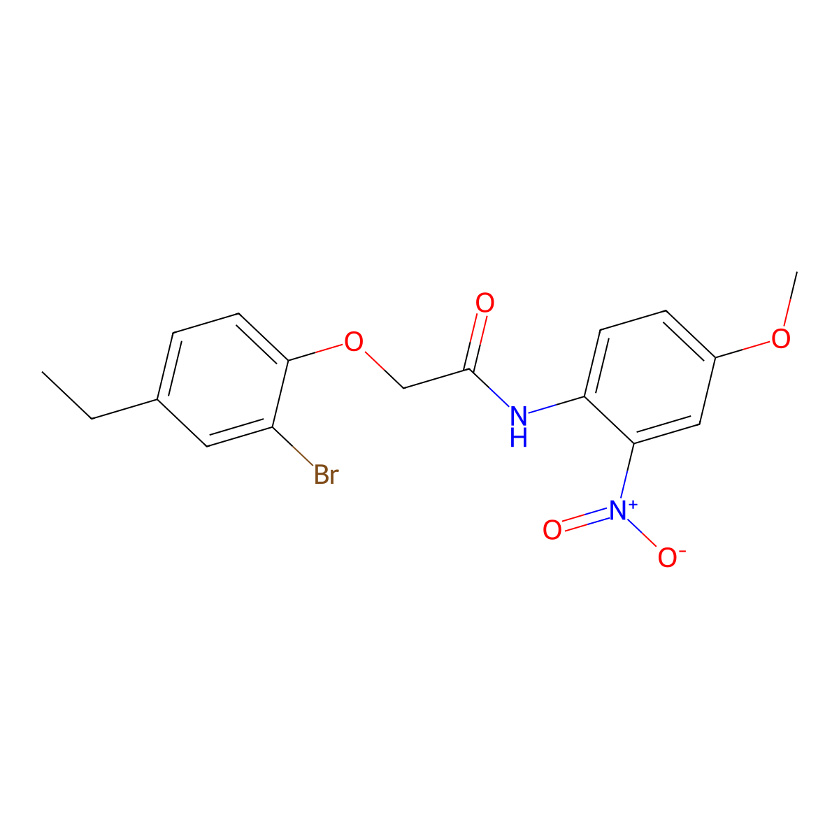 2-(2-bromo-4-ethylphenoxy)-N-(4-methoxy-2-nitrophenyl)acetamide molecular structure, CAS 693820-33-6