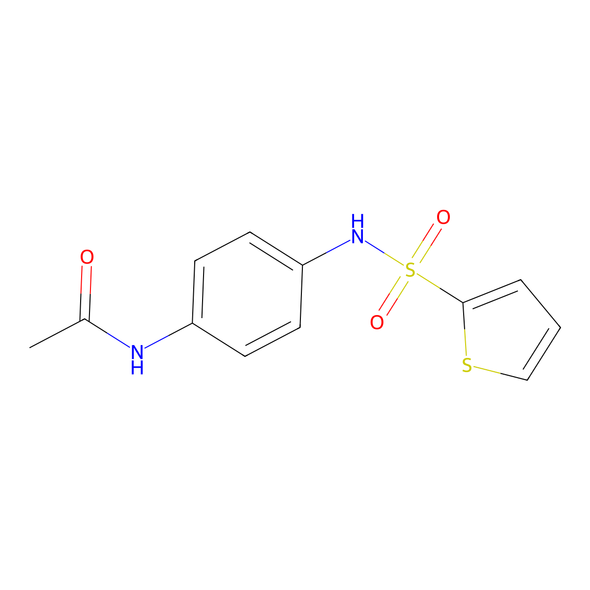 N-{4-[(2-thienylsulfonyl)amino]phenyl}acetamide molecular structure, CAS 693820-34-7