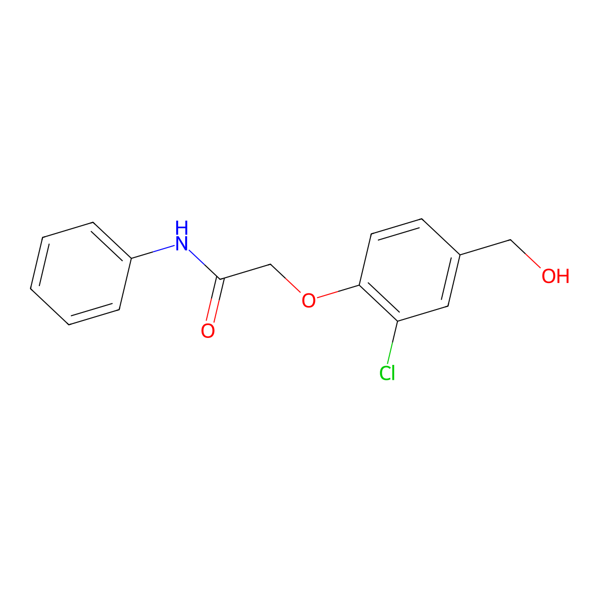 2-[2-chloro-4-(hydroxymethyl)phenoxy]-N-phenylacetamide molecular structure, CAS 693820-35-8