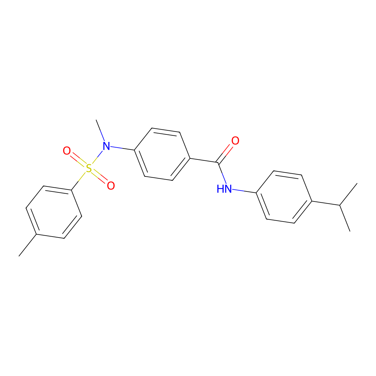 4-[methyl-(4-methylphenyl)sulfonylamino]-N-(4-propan-2-ylphenyl)benzamide molecular structure, CAS 693820-38-1