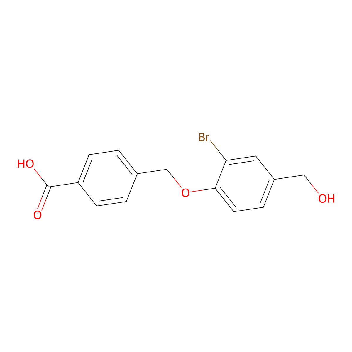 4-[[2-bromo-4-(hydroxymethyl)phenoxy]methyl]benzoic Acid molecular structure, CAS 693820-70-1
