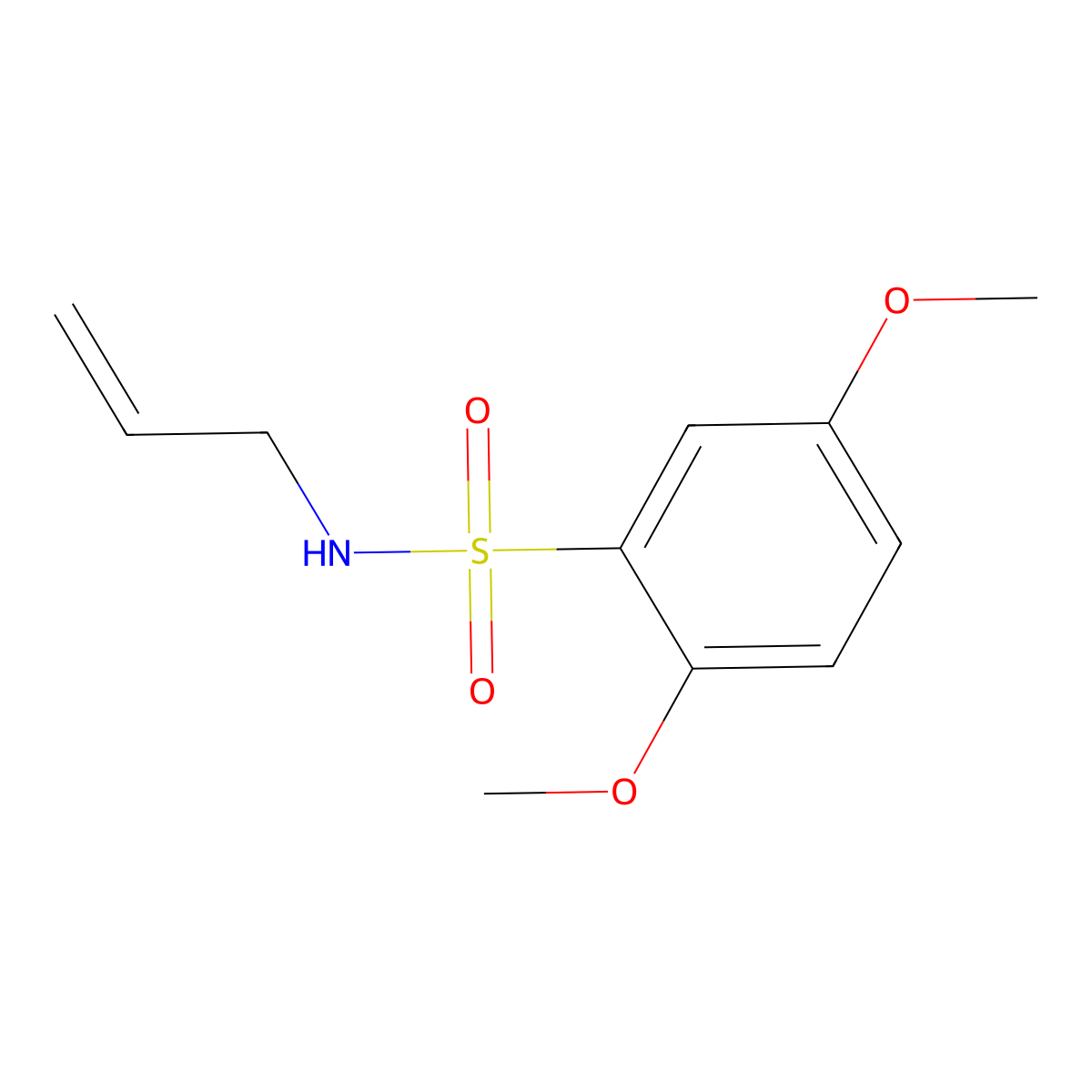 N-allyl-2,5-dimethoxybenzenesulfonamide molecular structure, CAS 693820-83-6