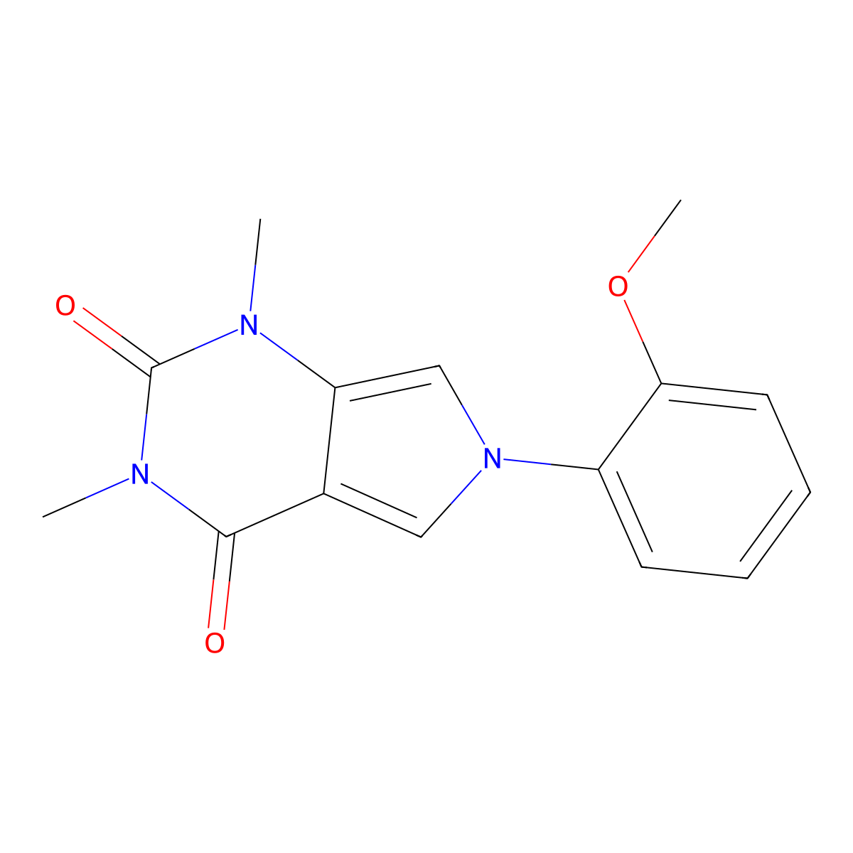 6-(2-Methoxyphenyl)-1,3-dimethylpyrrolo[3,4-d]pyrimidine-2,4-dione molecular structure, CAS 693820-95-0
