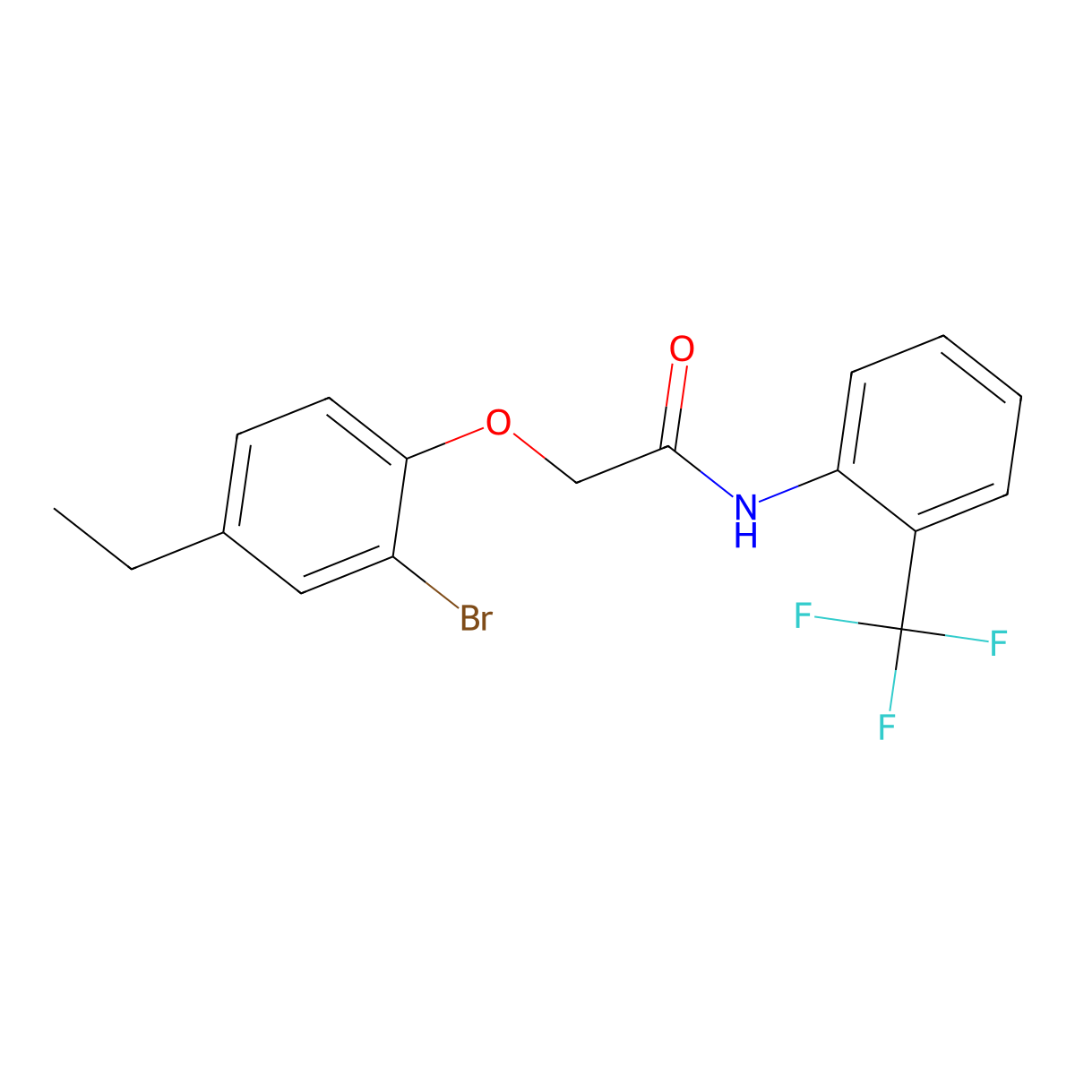 2-(2-bromo-4-ethylphenoxy)-N-[2-(trifluoromethyl)phenyl]acetamide molecular structure, CAS 693821-02-2