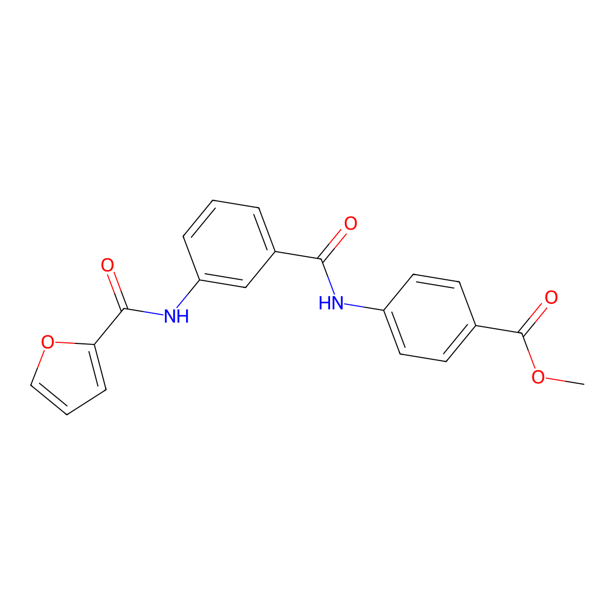 Methyl 4-{[3-(2-furoylamino)benzoyl]amino}benzoate molecular structure, CAS 693821-10-2