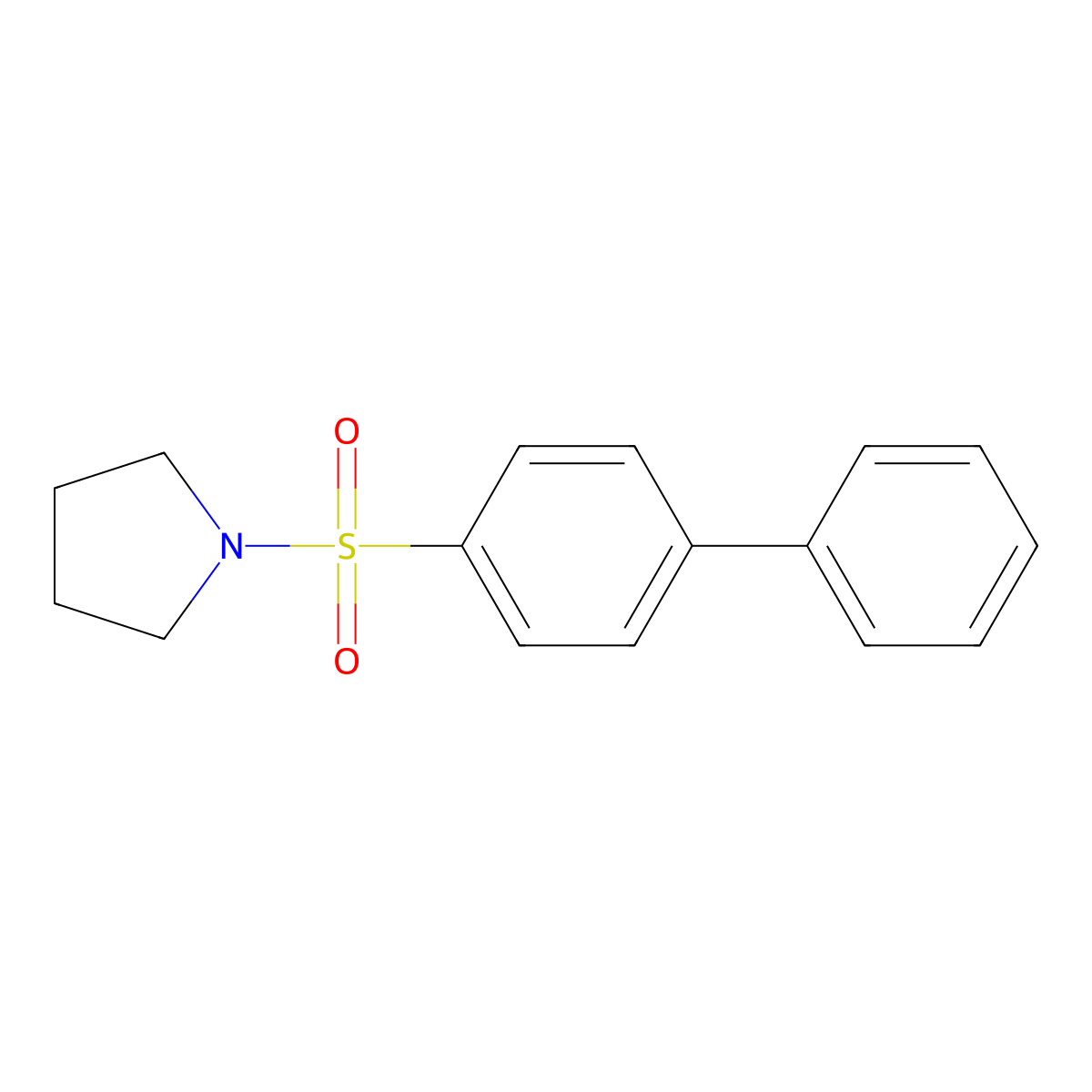 1-(Biphenyl-4-ylsulfonyl)pyrrolidine molecular structure, CAS 693821-38-4