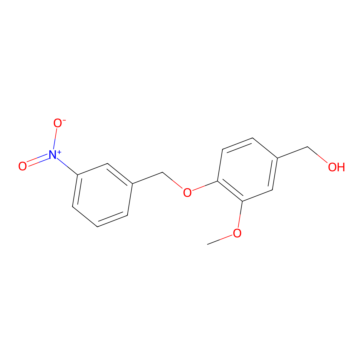 {3-Methoxy-4-[(3-nitrobenzyl)oxy]phenyl}methanol molecular structure, CAS 693821-92-0