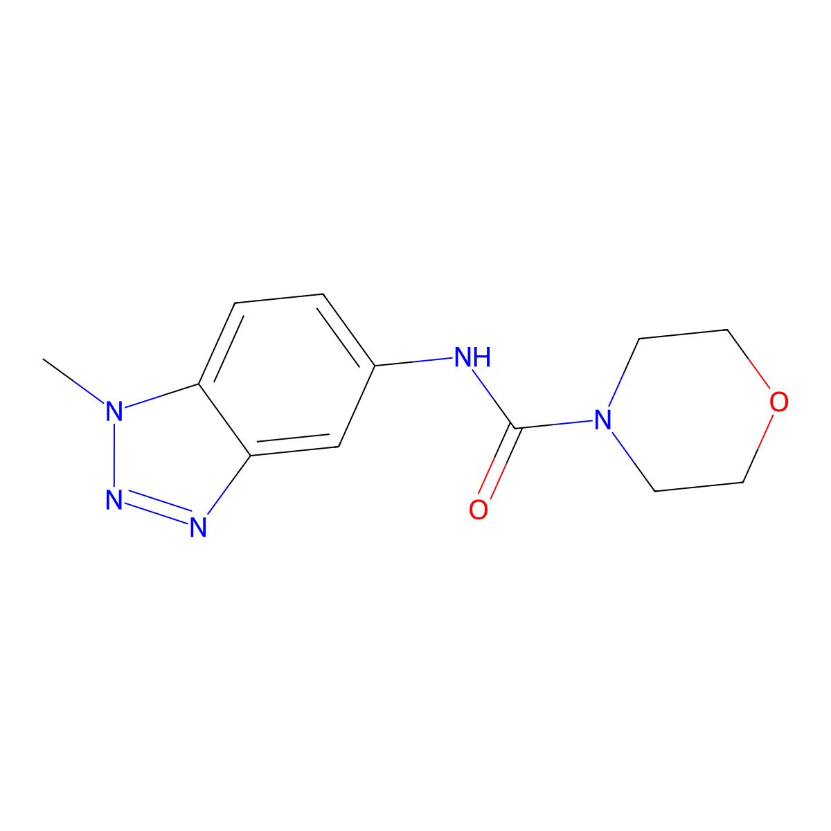 N-(1-methyl-1H-benzotriazol-5-yl)morpholine-4-carboxamide molecular structure, CAS 693822-18-3