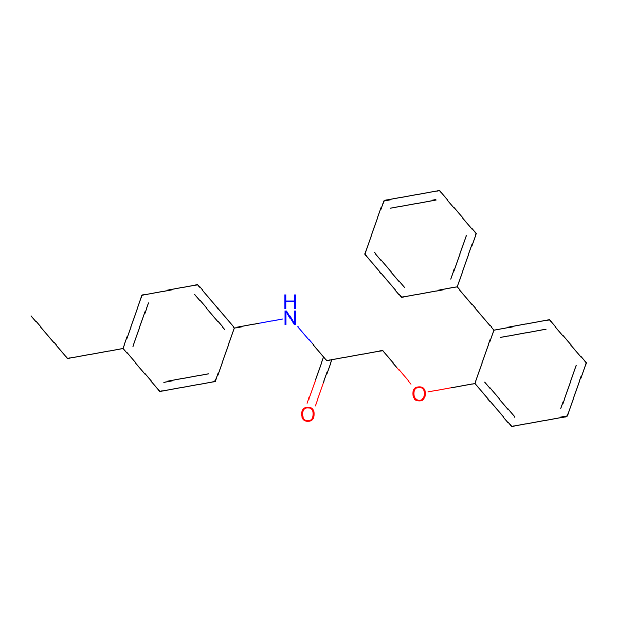 N-(4-ethylphenyl)-2-(2-phenylphenoxy)acetamide molecular structure, CAS 693822-27-4
