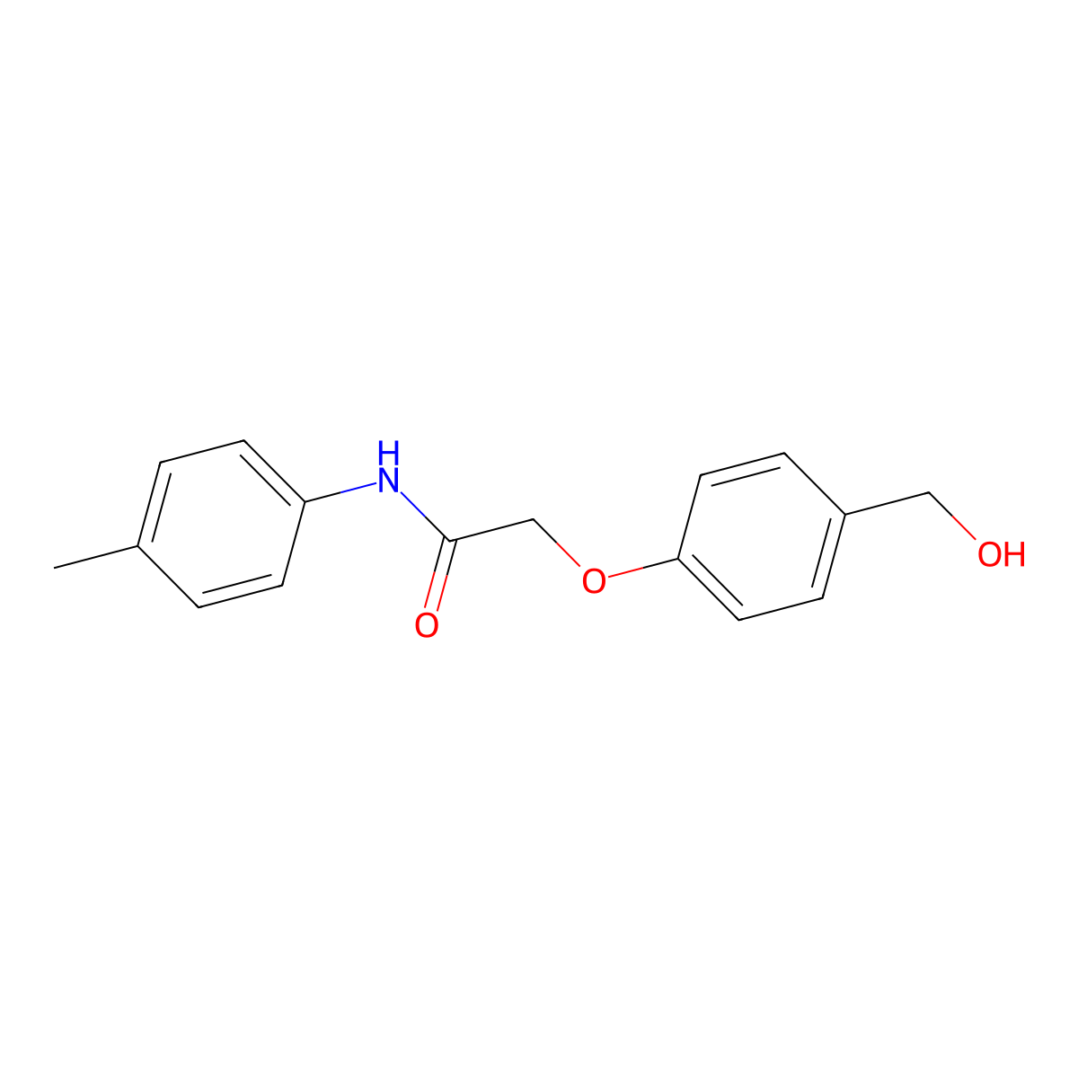2-[4-(hydroxymethyl)phenoxy]-N-(4-methylphenyl)acetamide molecular structure, CAS 693822-38-7