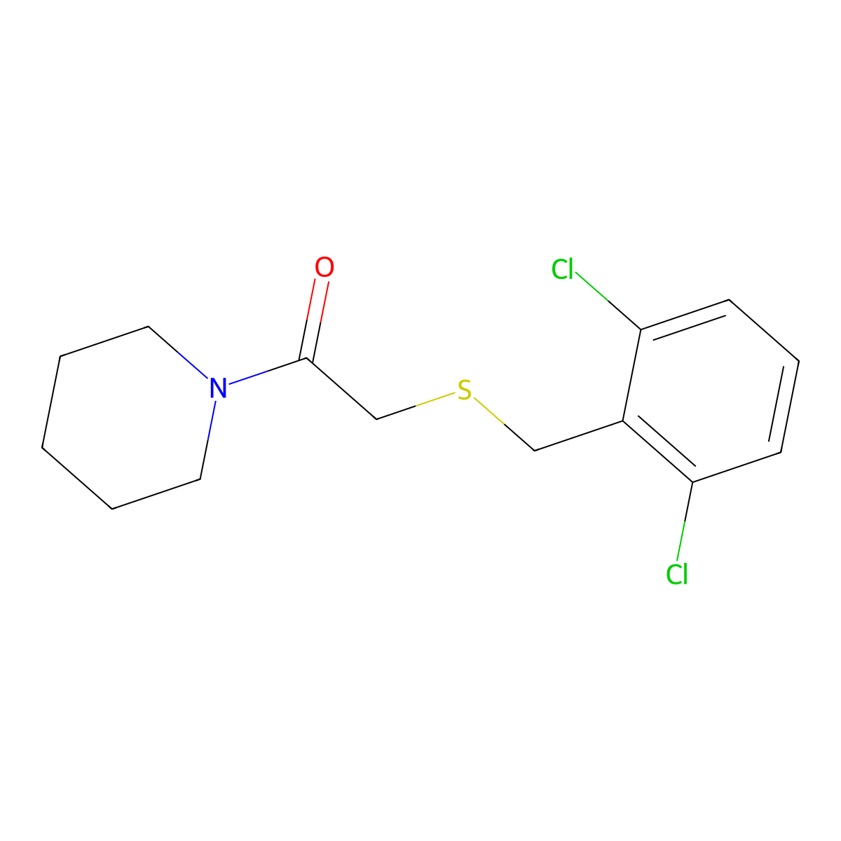 2-[(2,6-Dichlorobenzyl)sulfanyl]-1-(piperidin-1-yl)ethanone molecular structure, CAS 693822-51-4