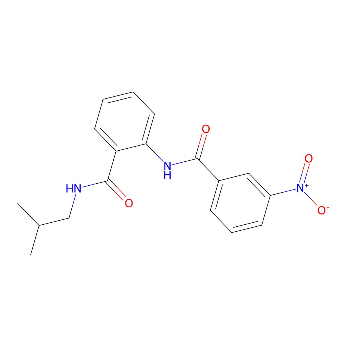 N-(2-methylpropyl)-2-[(3-nitrobenzoyl)amino]benzamide molecular structure, CAS 693822-61-6