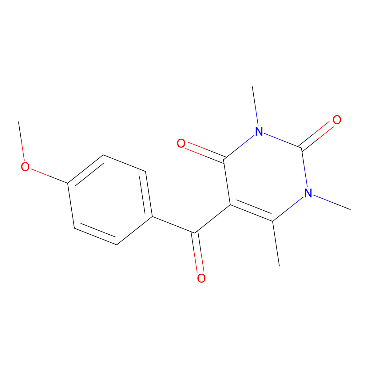 5-(4-Methoxybenzoyl)-1,3,6-trimethylpyrimidine-2,4-dione molecular structure, CAS 693822-70-7